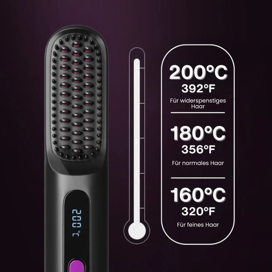 EverHaar Tragbare Glättungsbürste – GoBrush PRO