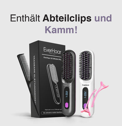 EverHaar Tragbare Glättungsbürste – GoBrush PRO